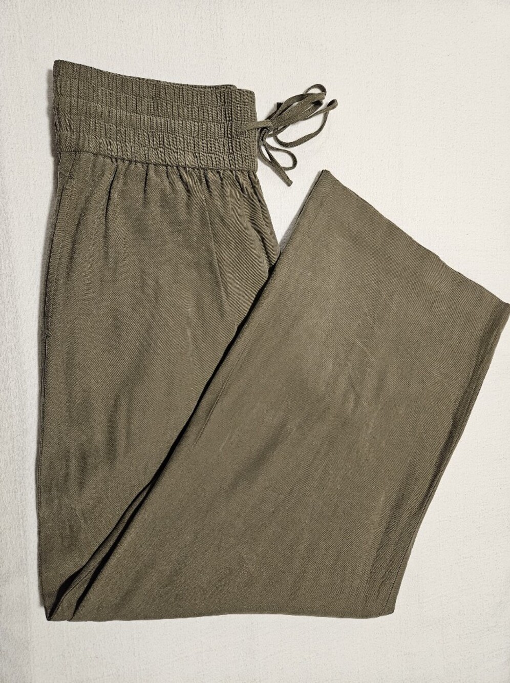 Open Edit High-waisted Olive Green Palazzo Pant Size Medium
